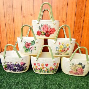10x8 Inch Floral Printed Handbag – Stylish Multipurpose Carry Bag (Premium Quality)